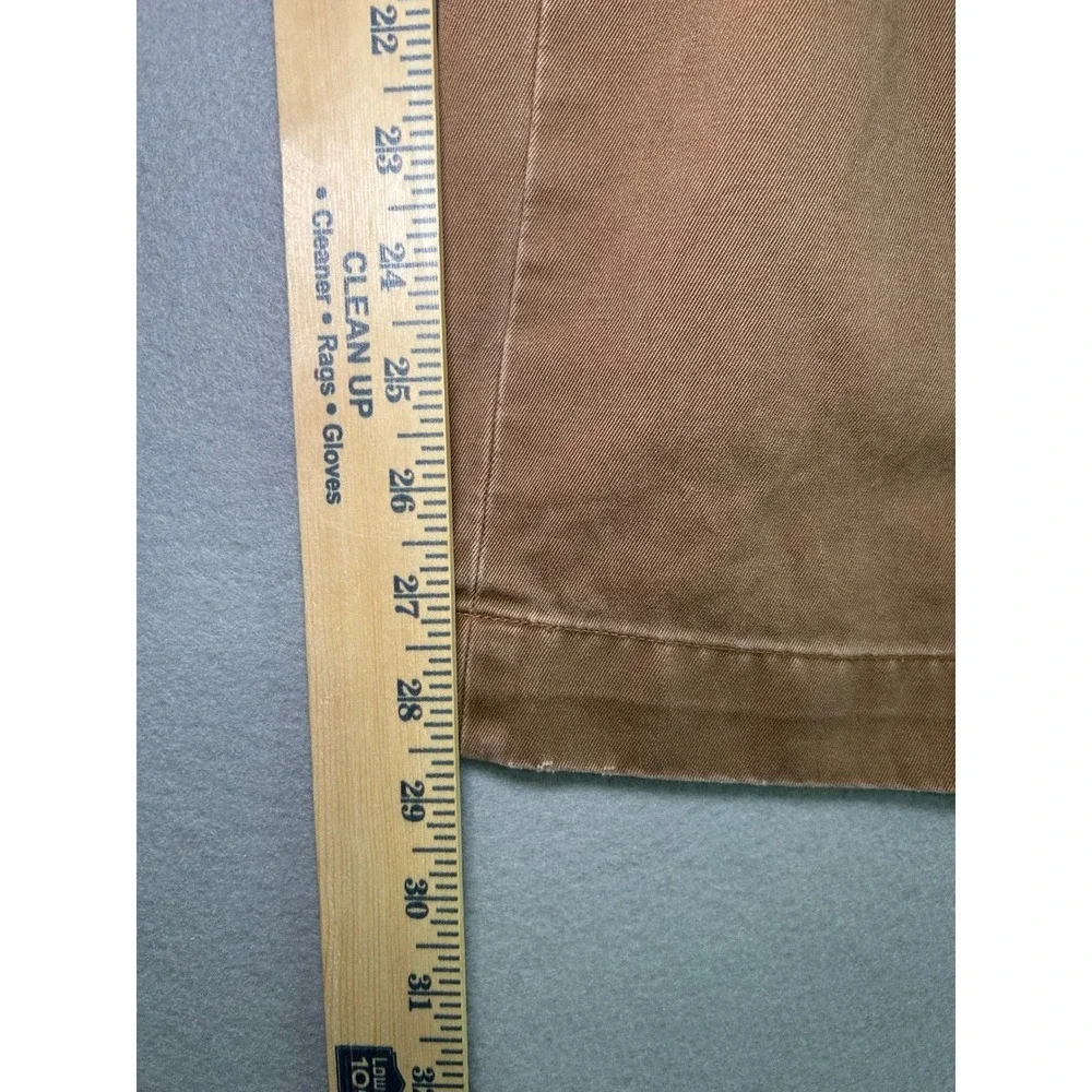 Polo Ralph Lauren Chino Pants Mens 33x30 Brown Tan Cotton Straight Leg Trousers